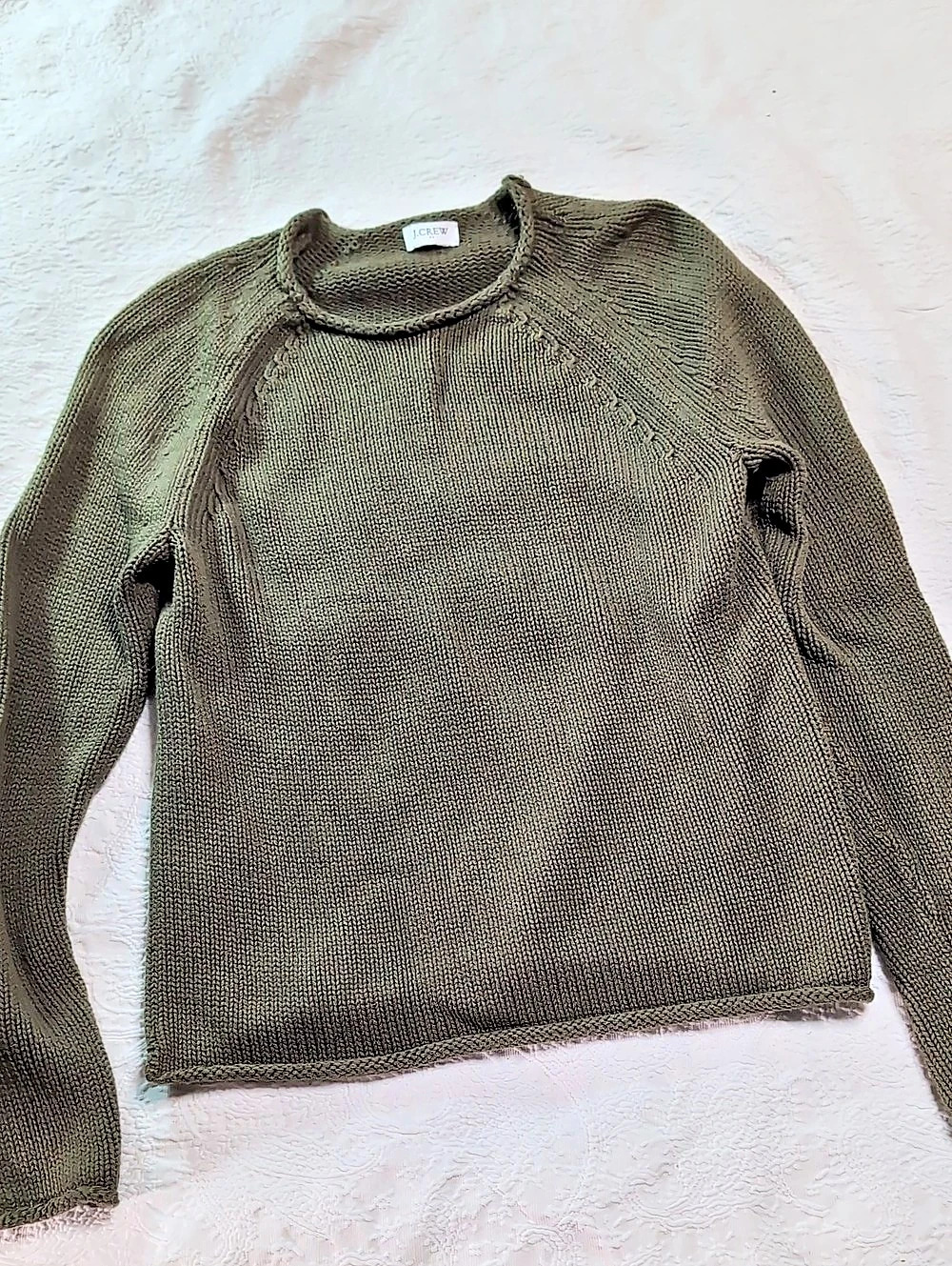 J.Crew Olive Green Crewneck Sweater